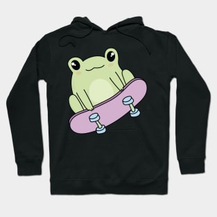 Kawaii Skateboarding Frog Hoodie